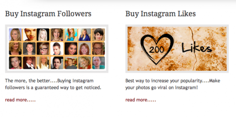 Today in signs of the times: A place to buy Instagram followers