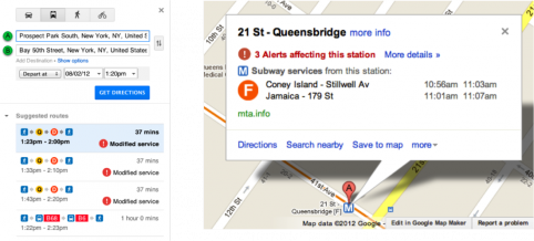 Hallelujah! Google maps finally adds subway service changes
