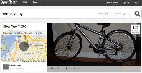 Find a bike or rent your spare with this Airbnb for bike rentals