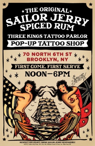 Free tattoos, booze from Sailor Jerry on Saturday