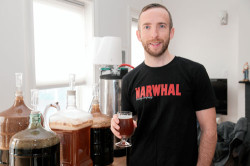 Kevin Stafford is the co-founder of Narhwal Brewing Company. (Image via The Brooklyn Paper)