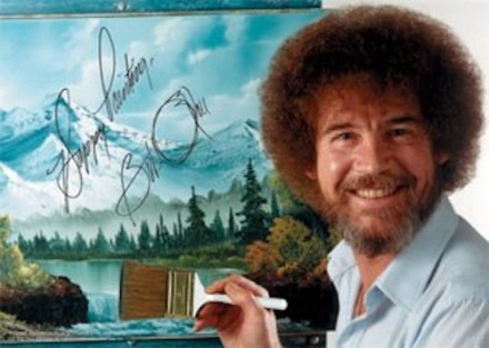 Paint happy little clouds like Bob Ross, win cash this Sunday