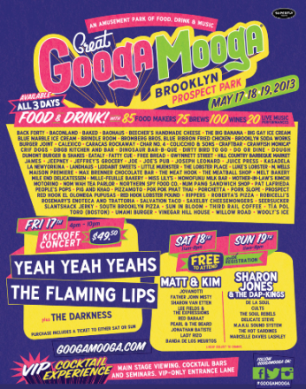 GoogaMooga is back this May, with The Flaming Lips, the Yeah Yeah Yeahs and Matt & Kim