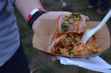 The Bao Haus' fried chicken bao death trap. Photo by Mary Dorn