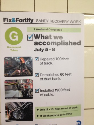 Heap of improvements recommended for G train
