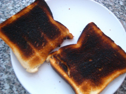 Not that kinda toast, but definitely don't burn anything if you get the job. Via Flickr user Sheep purple