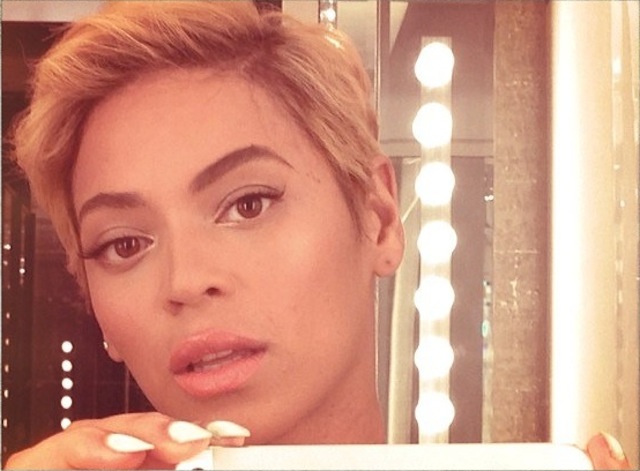 Beyonce, doing her part to show that a pixie cut doesn't mean you can be trusted
