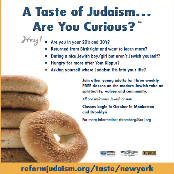 Get a taste of religion with free classes on modern Judaism