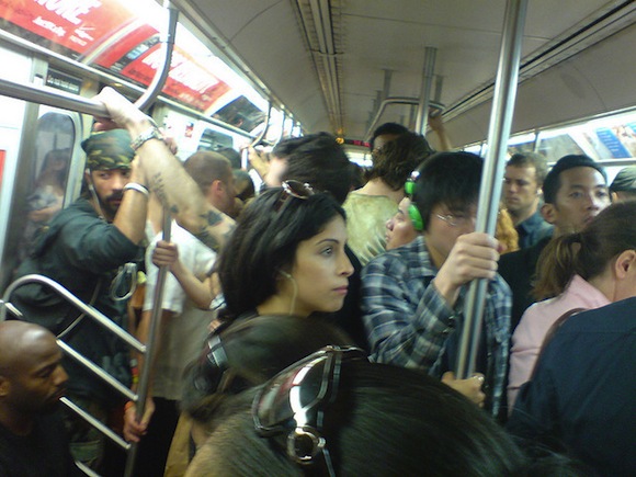 crowded subway