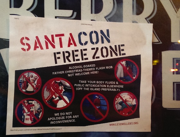 anti-santacon poster