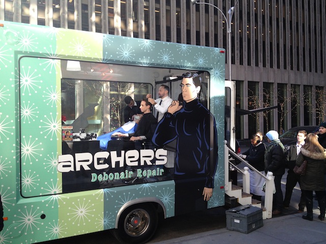 Get a free close shave, just like Sterling Archer today in Manhattan