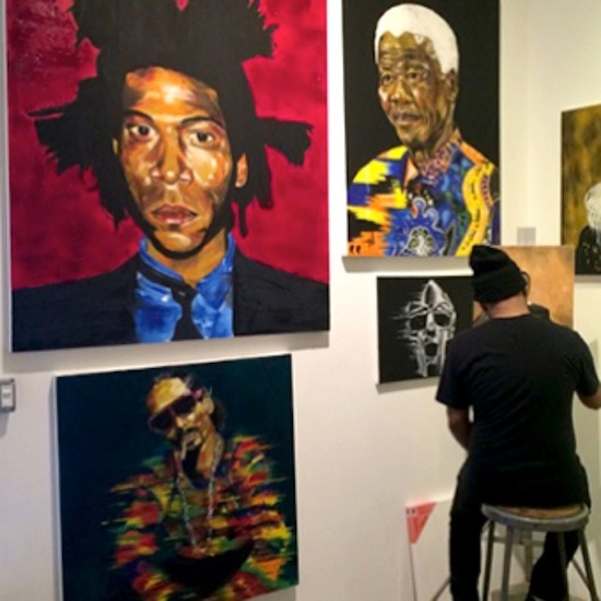 Williamsburg art thieves make off with giant Nelson Mandela, Snoop Lion paintings