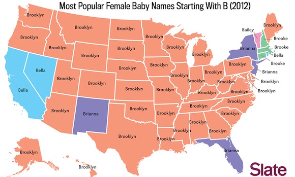 Terrifying number of states name their baby girls with B names ‘Brooklyn’