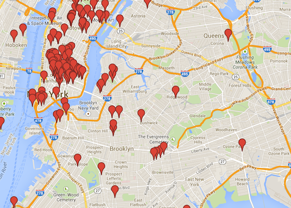 Fun NYC Music Map tags every musical reference to New York City