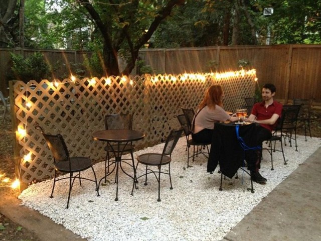 The front beer shop at St. Gambrinus hides a beautiful, tree-lined backyard. 
