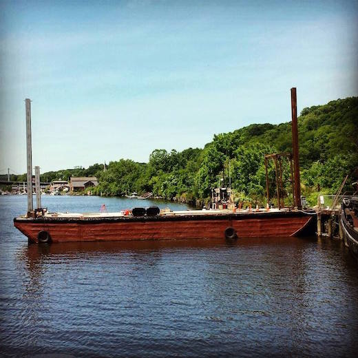 Behold, the barge that will house the Brooklyn Barge Bar