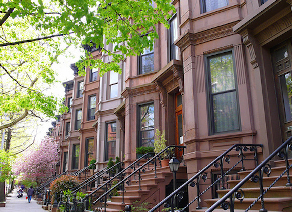 These brownstones are pretty sweet, too bad they'll never belong to anyone below Donald Trump's inome bracket. via flickr user Matthew Rutledge
