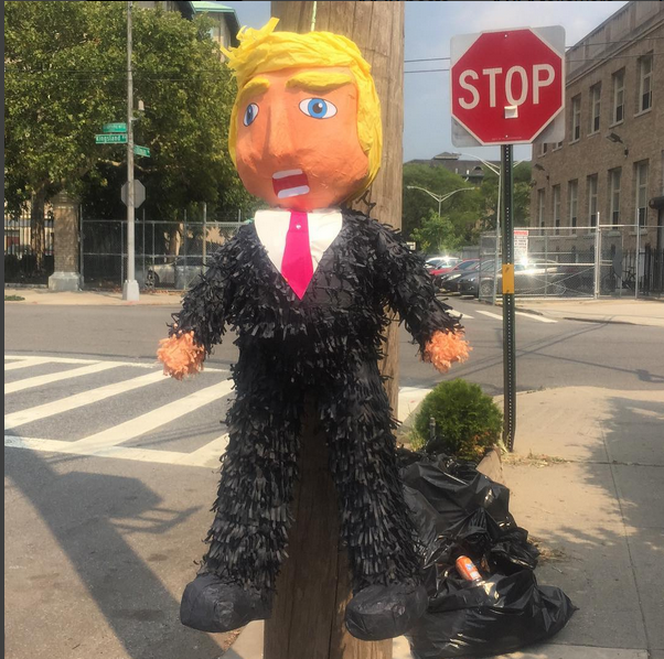 You can take some whacks at a luxurious Donald Trump piñata in McCarren Park tonight