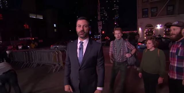 Jimmy Kimmel, fresh off punching a juice crawl organizer while our pal Jo Firestone looks on in horror