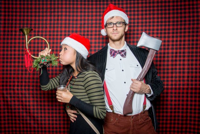 Sound the horns and ax out your date: the No Office Holiday Party is coming soon! Photo by BibiBooth. 