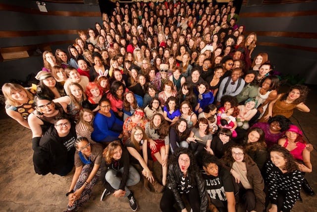 This is what a room of 200 female comedians looks like