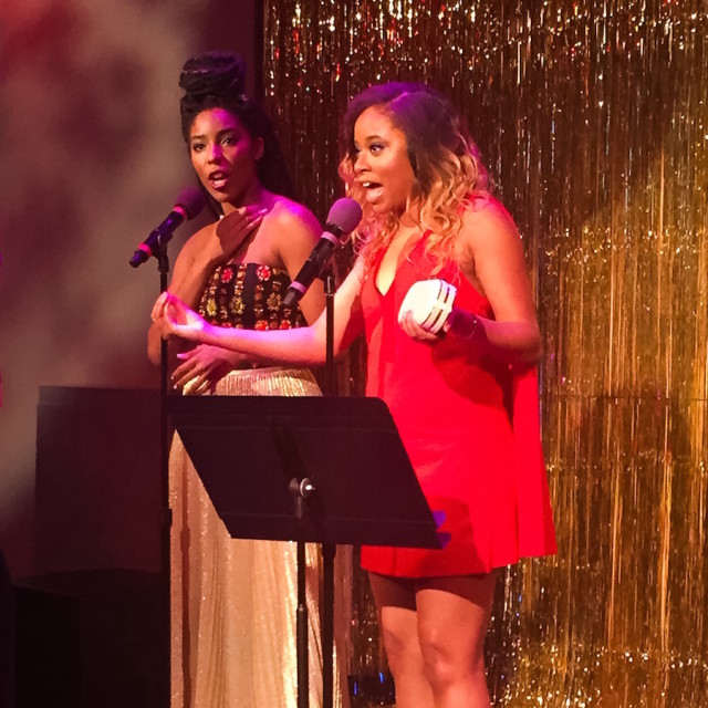 Jessica Williams (left) and Phoebe Robinson at last night's 2 Dope Queens launch party at WNYC's Greene Space. Photo by Meghan Stephens/Brokelyn.