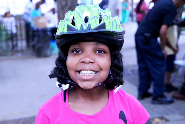 See, you can definitely still look cute with a helmet. via Flickr