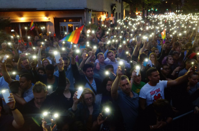 Last night's vigil at Stonewall, via @JillJorgensen on Twitter.