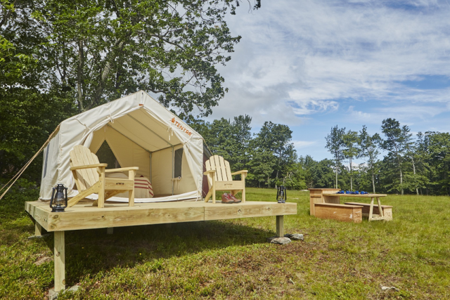 A Tentrr campground, all set up for you. Via Tentrr.