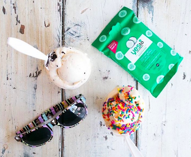 Say yes to carrots towelettes, ice cream, shades, and not being a sweaty mess all summer. Photo via Instagram