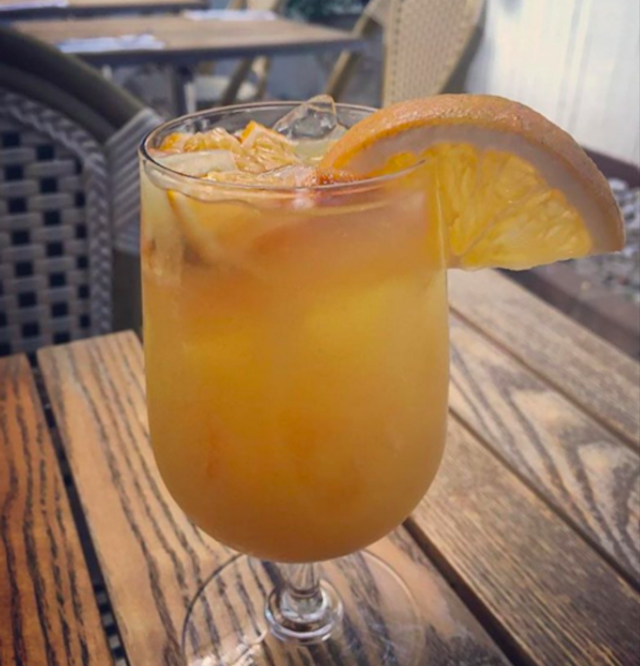 Enjoy a mimosa, bellini, or screwdriver with your brunch, for $14. Photo via Blue Agave on Instagram.