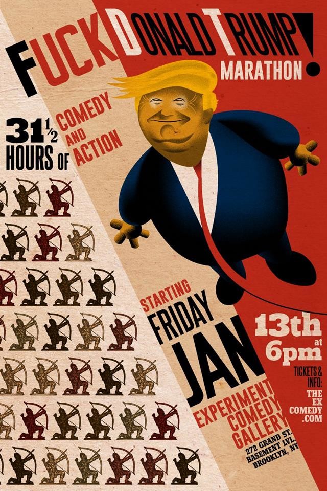 Here's the full lineup for next month's 31-hour F*ck Trump comedy marathon