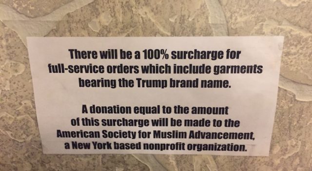 This Greenpoint laundromat charges double to wash your filthy Trump clothes