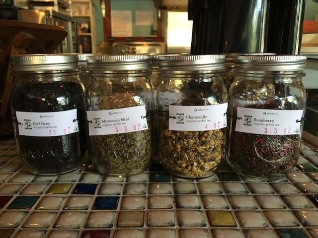 Some of the Arbor Tea options PLG Coffeehouse and Tavern offers. Via Facebook