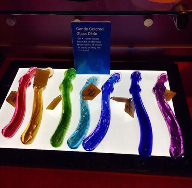These dildos are hand-blown and candy colored. Photo by Lauren H.