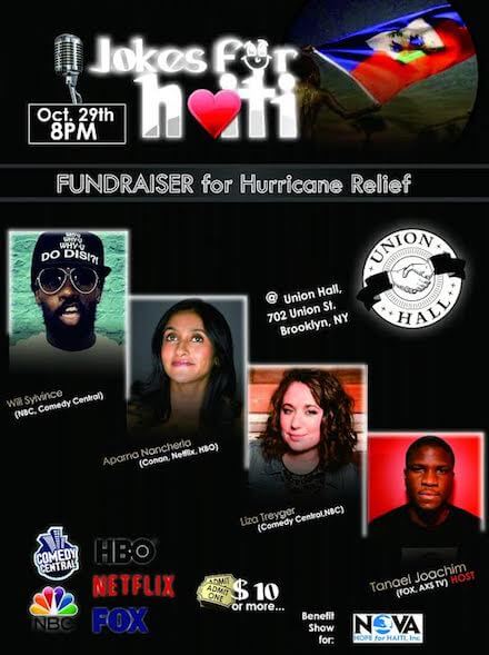 Help Haiti through your laughter: Hurricane relief comedy show to donate all proceeds