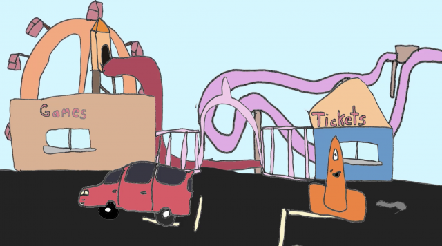 Animated movie trailer explores alternate Coney Island full of sentient construction cones